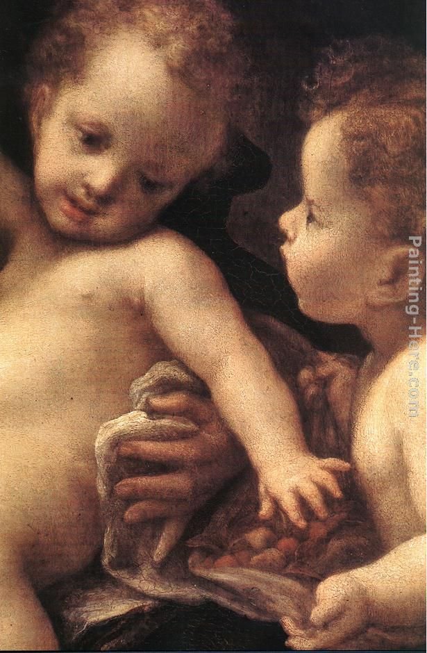 Correggio Virgin and Child with an Angel (detail)
